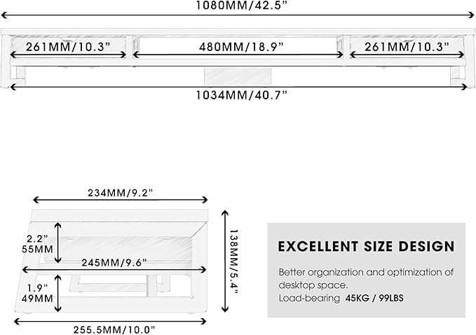 Fenge Dual Monitor Stand, Monitor Riser - Image 5
