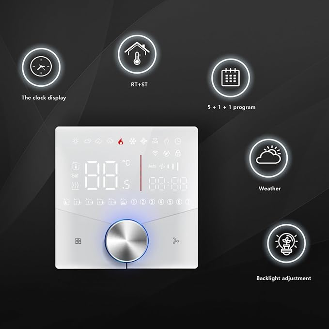 WiFi Central AC Thermostat Energy Saving Control Wall Mounted Programmable - Image 6