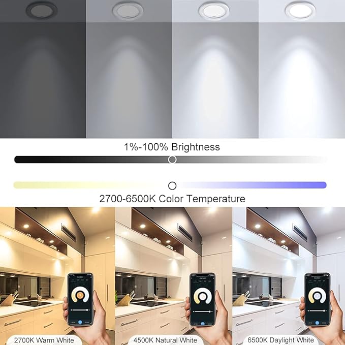 LightingWill 2 Inch Recessed Lighting, Smart WiFi LED Downlight, 5W LED Ceiling - Image 4