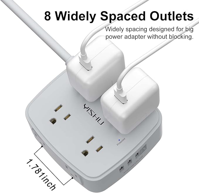 6 Ft Surge Protector Power Strip - Image 4