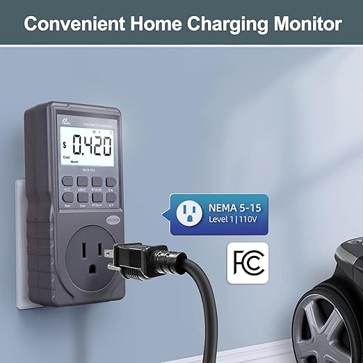 Poniie PN2500 Professional NEMA 5-15 Wi-Fi Wireless Level 1 EV Charger - Image 4