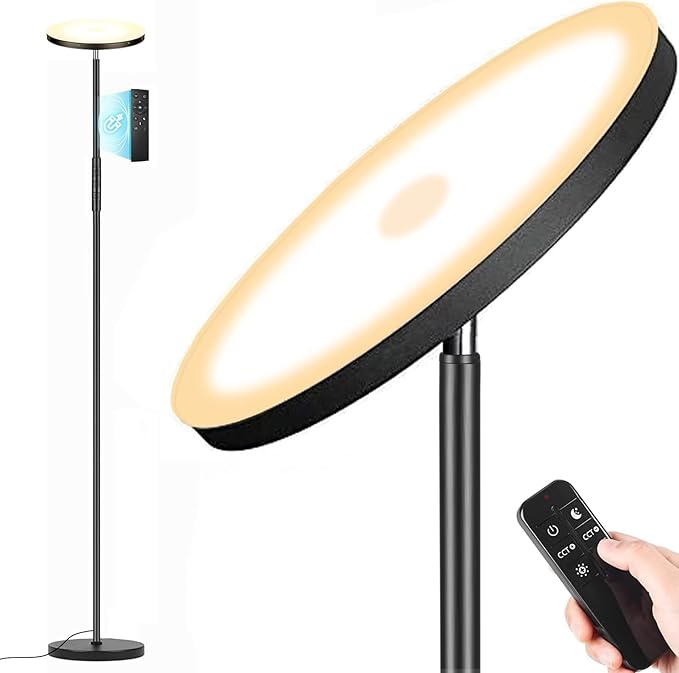 marctronic Upgraded Torchiere Floor Lamp, 36W 3600LM Super Bright LED Floor Lamp by Marctronic