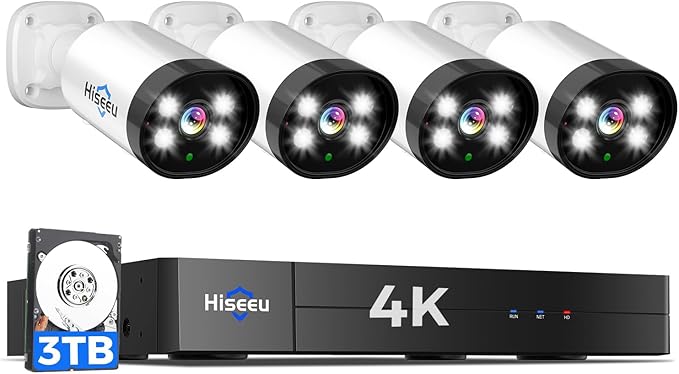 Hiseeu 4K Wired Security Camera System Outdoor by Hiseeu