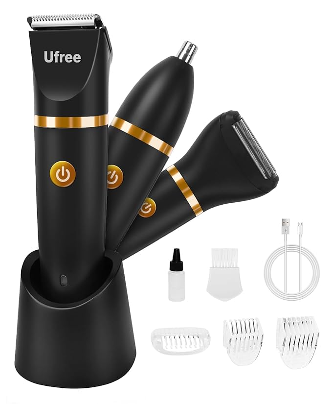 Ufree Body Hair Trimmer for Women, Manscape Pubic Hair Trimmer, 3 in 1 Body by Ufree