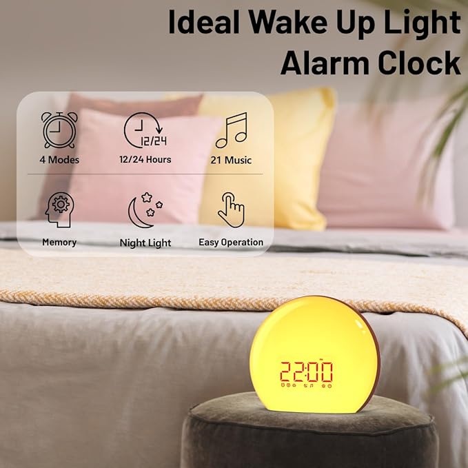 Magicteam Sunrise Alarm Clock Wake Up Clock Natural Sunset Simulation 21 - Image 6