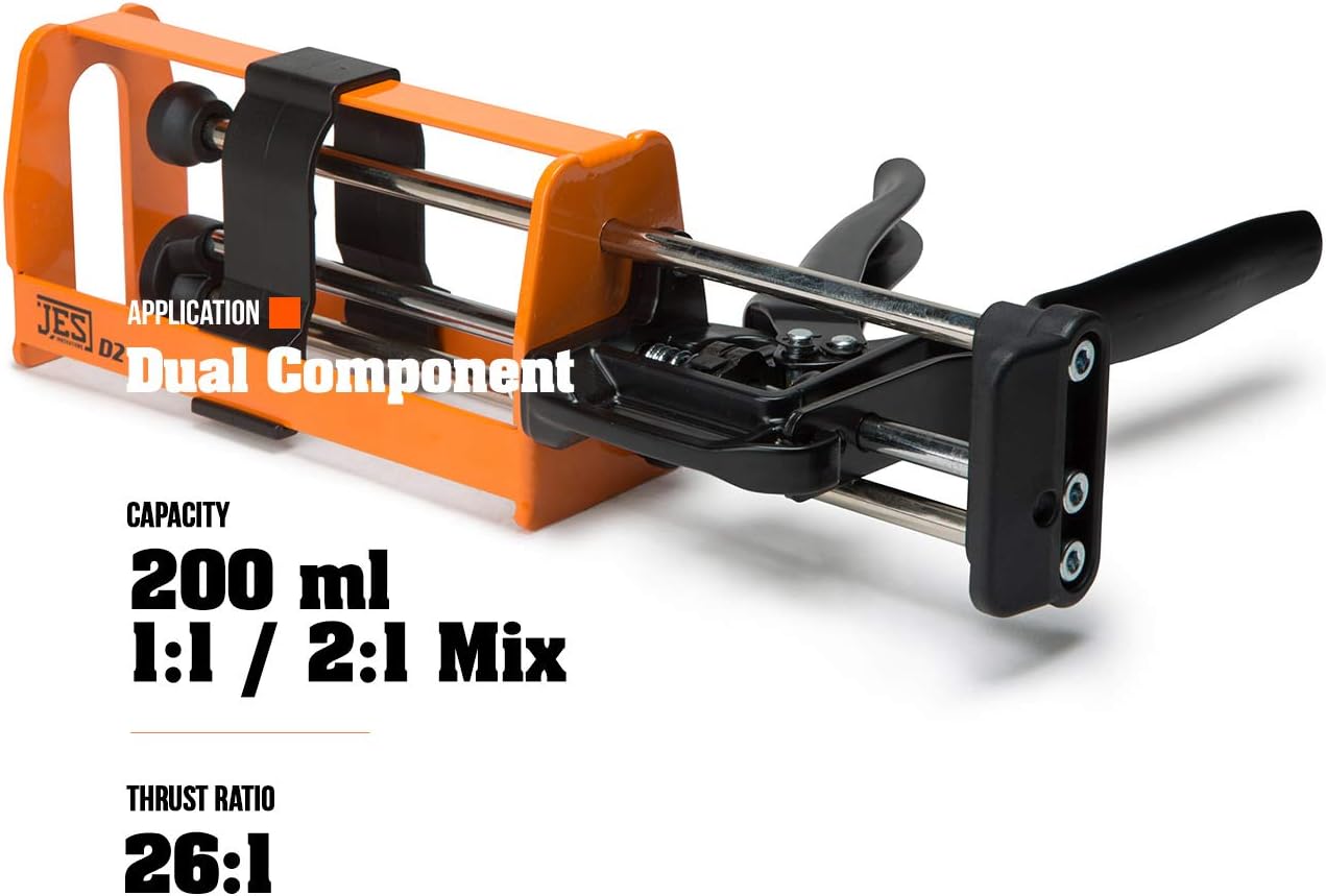 200 ml (1:1 and 2:1) 26:1 High Thrust Dual Component Cartridge Gun