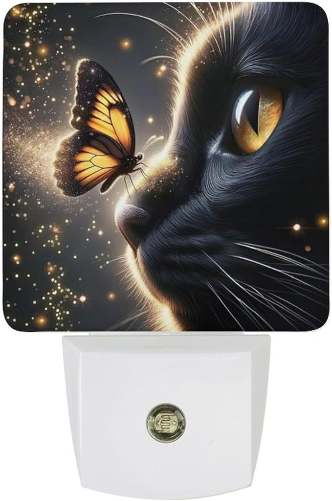 YKJAHSD Cat Butterfly Night Light, Plug into Wall Decor Nightlights by Unknown