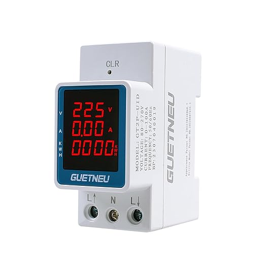 GUETNEU Digital Display Energy Meter Energy Tester Electricity Usage Monitor AC by GUETNEU