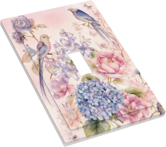 Bvtewkhz Floral Birds Morris 1 Gang Single Toggle Decorative Outlet Covers - Image 3