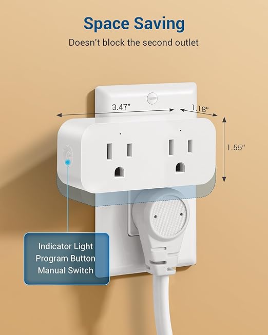 DEWENWILS Remote Control Outlet Wireless Light Switch, 2 Independent Control - Image 4