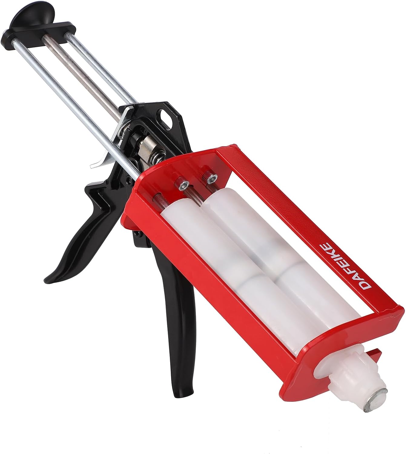 200 ml 6.75 fl oz 1:1 and 2:1 Epoxy Gun Dual Component Caulking Gun Manual Double Cartridge Caulk Gun Panel Bond Adhesive Applicator for 08115 08116, Red