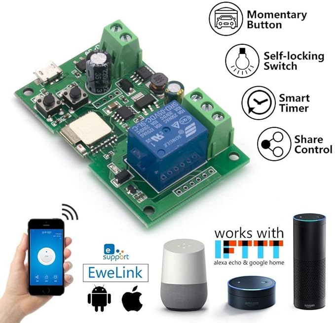 Newgoal wireless jog relay momentary/self-locking switch module DIY smart home - Image 2