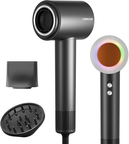 Hair Dryer, High Speed Ionic Blow Dryer, 5X-Fast Drying, 2 Billion Negative Ions by CNMSGM