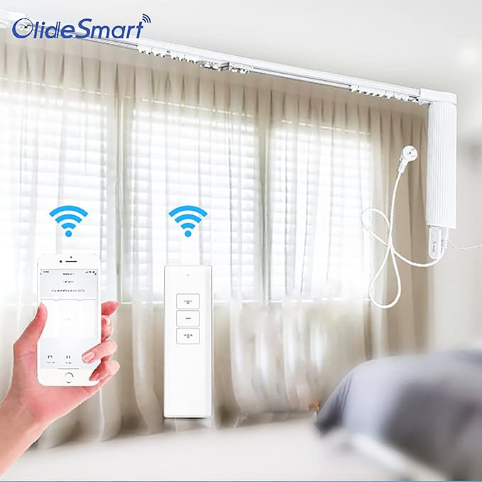 OlideSmart DIY WiFi Smart Automatic Curtain Motor Track System, Automatic - Image 2