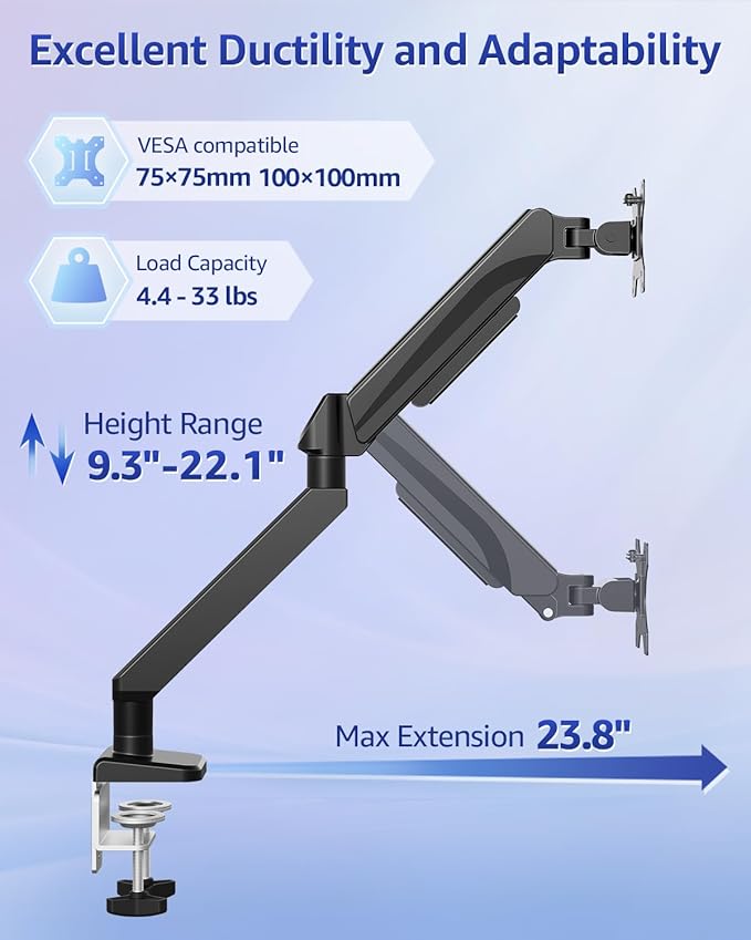 MOUNTUP Heavy Duty Single Monitor Arm - Image 3