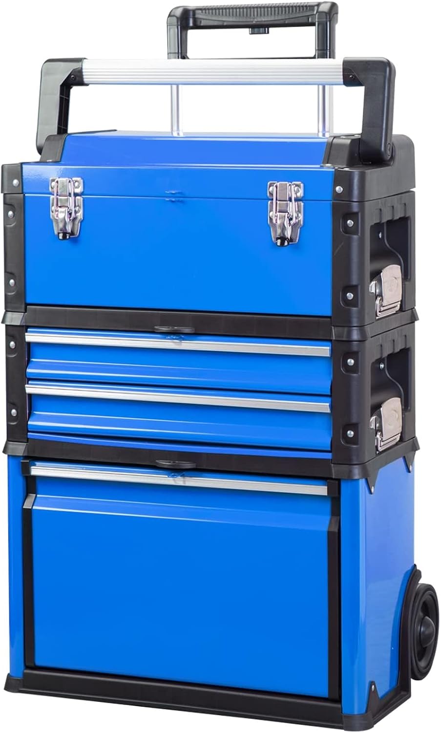 big red portable + stackable rolling tool box:, main product view