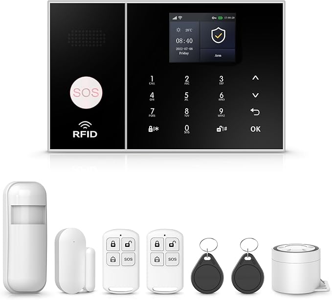 PGST WiFi Alarm System for Home Security, DIY Door Alarm Sensors, Tuya App by PGST