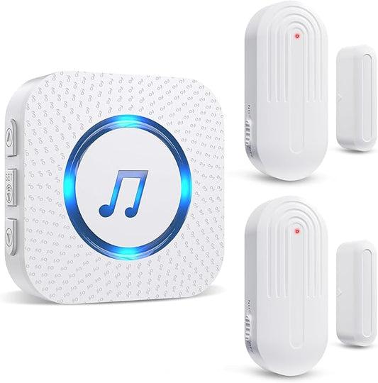 SanJie Wireless Door Chime Sensor, When Door Opens, Entry Alarm by SANJIEGuardSecurity