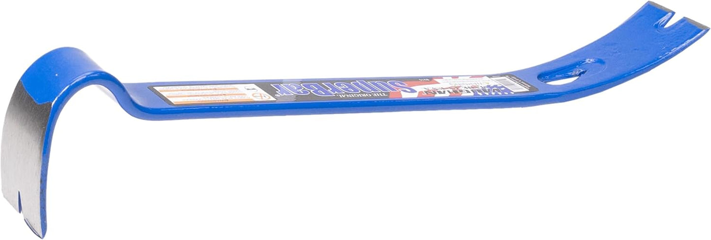 VAUGHAN Superbar Pry Bar, 15 Inch, Nail Puller | 15 Inch flat pry bar with beveled ends for molding removal and nail pulling. VN45001, B215