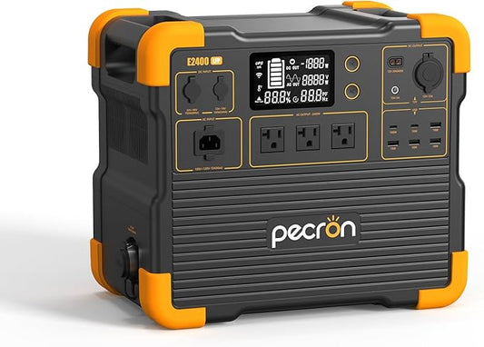 PECRON Portable Power Station E2400LFP, 2048Wh Solar Generator Backup, 2400W by pecron