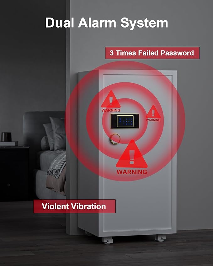 TIGERKING 11.5 Cu Ft Large Heavy Duty Home Security Safe – Digital Touchscreen - Image 7