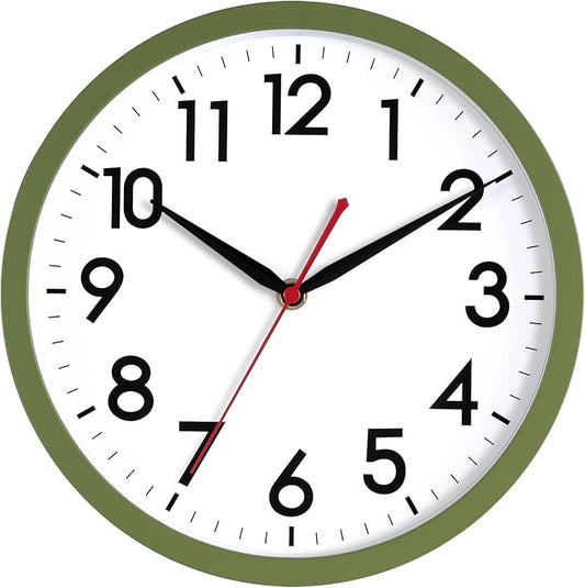 AKCISOT Wall Clock 10 Inch Silent Non-Ticking Modern Clocks Battery Operated by Akcisot