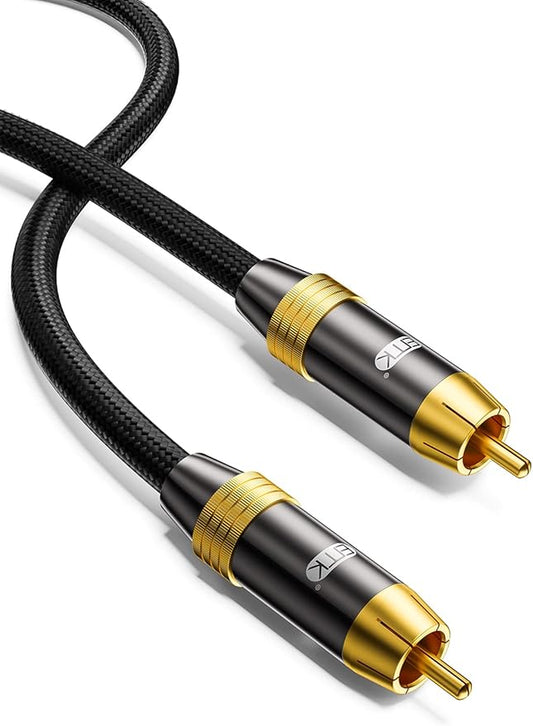 Subwoofer Cable, EMK Digital Coaxial Audio Cable Premium S/PDIF RCA Male to RCA by EMK