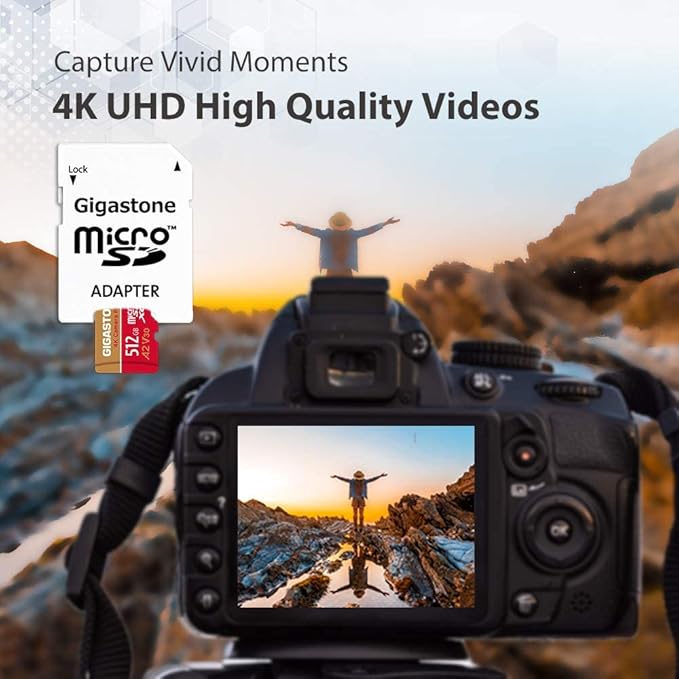 【5-Years Data Recovery】 GIGASTONE 512GB Micro SD Card, 4K Camera Pro, A2 V30 - Image 4