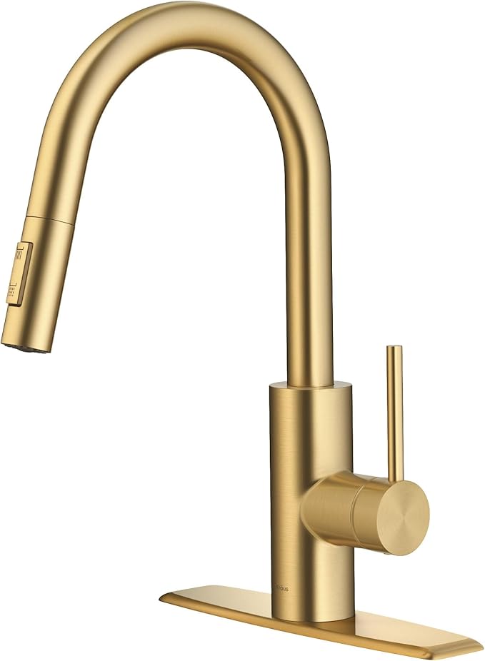 KRAUS Oletto Single Handle Pull Down Kitchen Faucet by KRAUS
