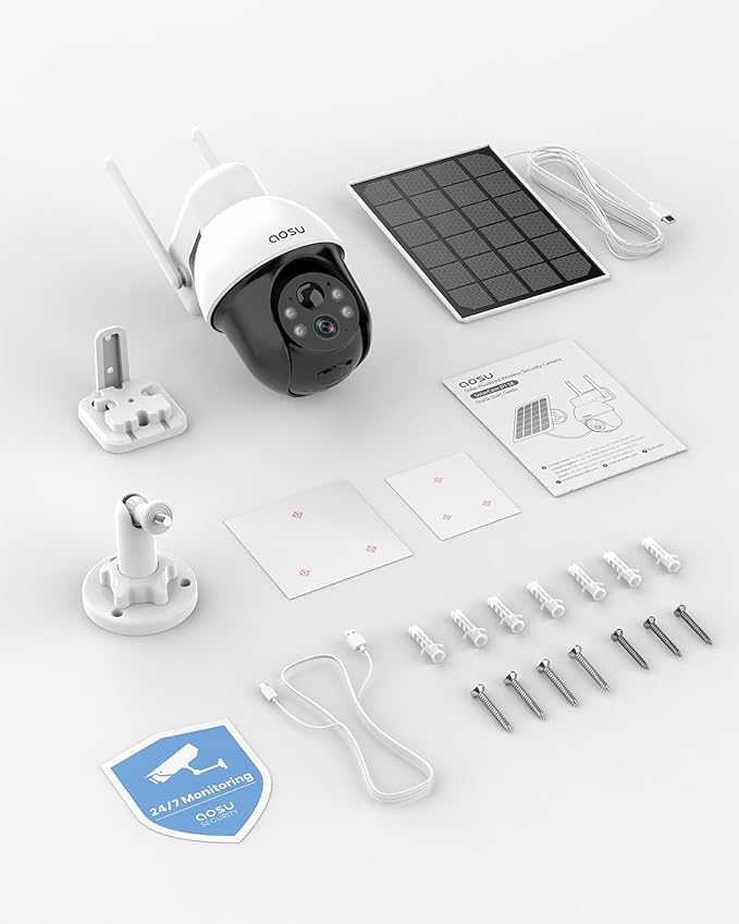 AOSU 3K/5MP Solar Security Cameras System Wireless Outdoor, Battery Powered - Image 8