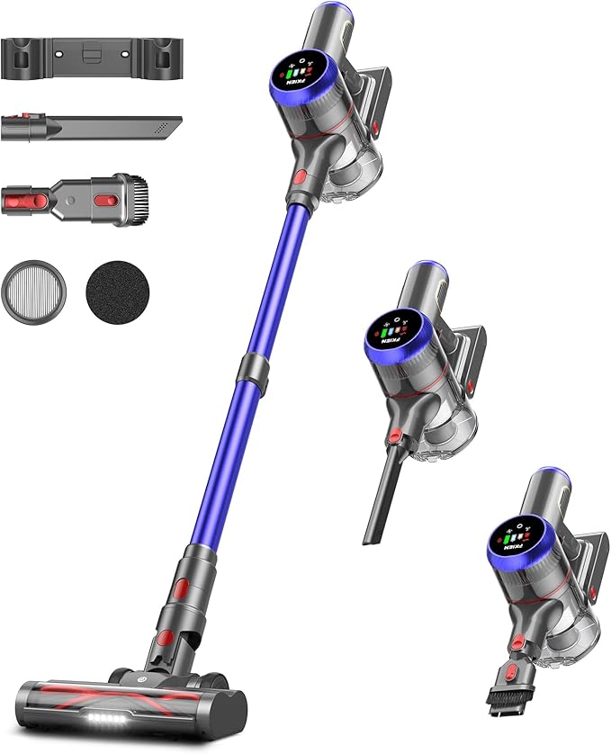 FKIEN Cordless Vacuum Cleaner, 550W 45kPa 65Mins Vacuum Cleaners by Unknown