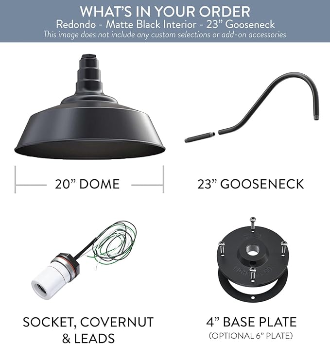 Steel Lighting Co. Large Outdoor Barn Light | Gooseneck Light Fixture | Made in - Image 9