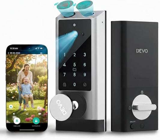 Devo G1 Video Smart Lock with Camera&Doorbell, 6-in-1 Keyless Entry Door Lock by DEVO