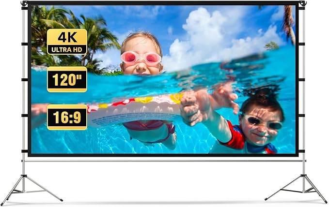 Projector Screen Outdoor, Vamvo Portable Projectors Screen by Vamvo