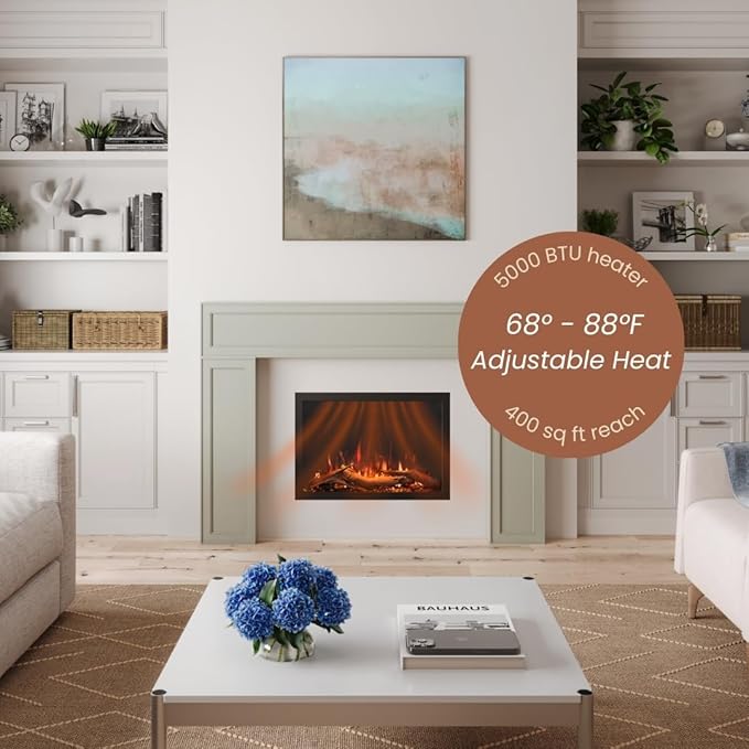 Modern Ember Highmark Traditional 26 Inch Built-in Smart Electric Fireplace - Image 8