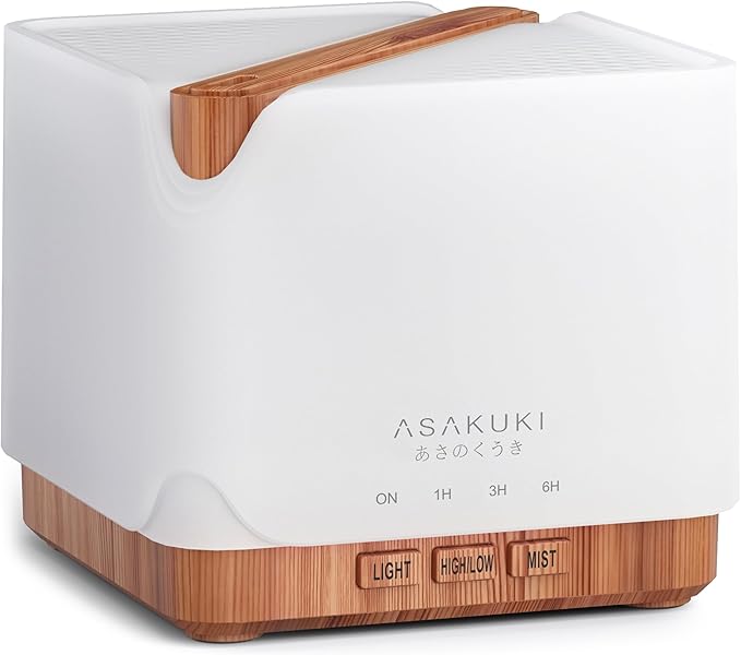 ASAKUKI 700 ml Premium Essential Oil Diffuser, 5 in 1 Ultrasonic Aromatherapy by ASAKUKI