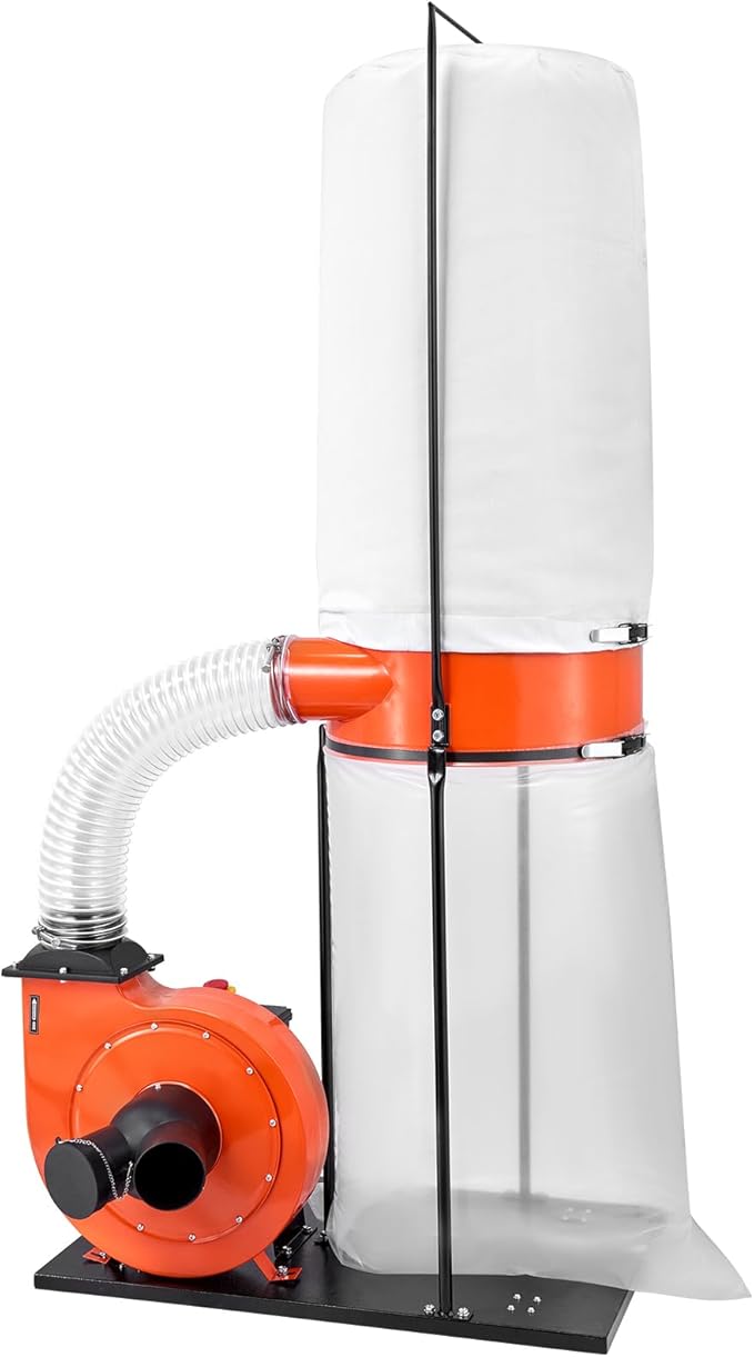 VEVOR Dust Collector, 1100 CFM 2.5 Micron Vortex Cone Dust Collectors, 1.5HP by VEVOR