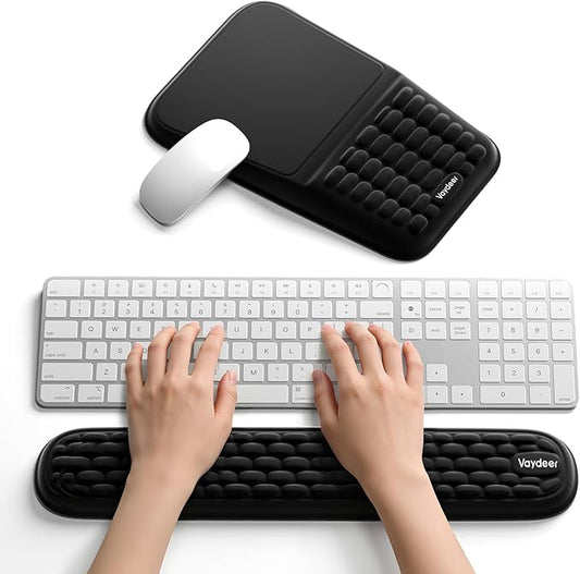 2-in-1 Keyboard & Mouse Wrist Rest Set – Ergonomic Pain-Relief Support by Vaydeer