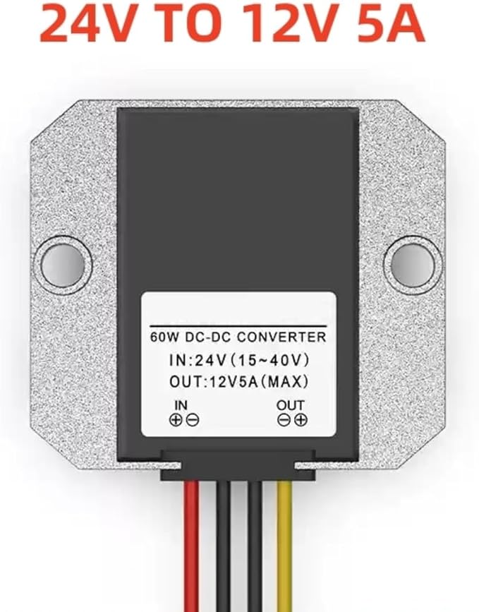 24V to 12V 60W 5A DC-DC Buck Converter Step Down Power Supply, Waterproof - Image 2