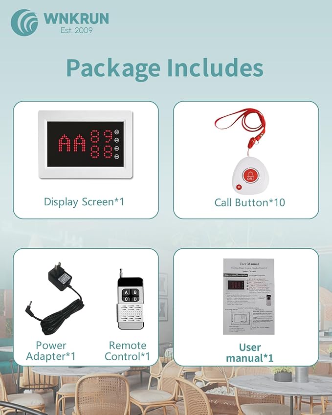 WNKRUN Wireless Caregiver Pager Nursing Calling System Elderly Alarm - Image 7