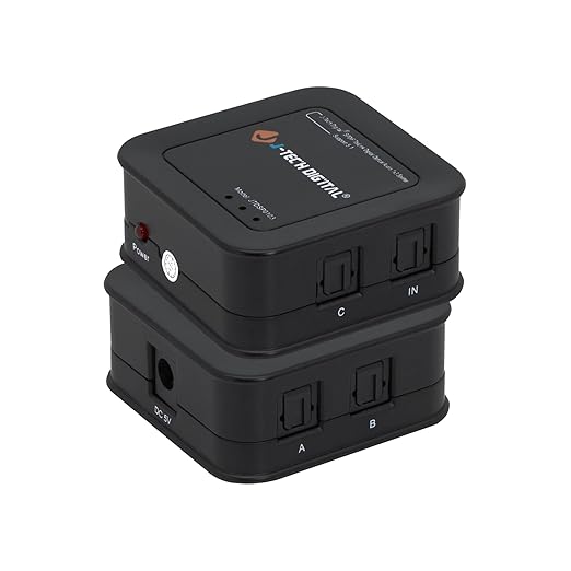 J-Tech Digital Toslink Optical Splitter 1 in 3 Out by J-TechDigital
