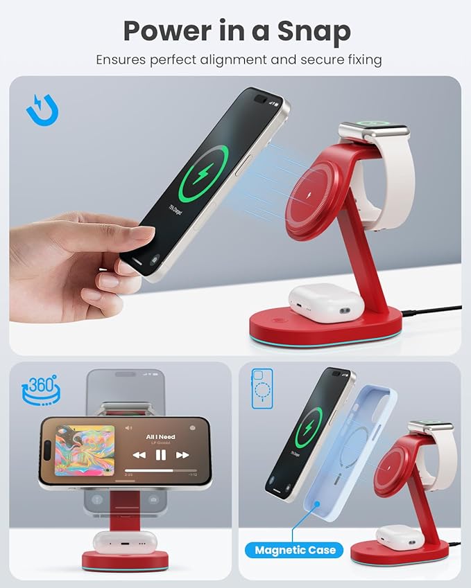 3 in 1 Wireless Charger Charging Station - Image 4