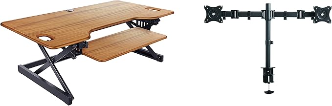 Rocelco 46" Large Height Adjustable Standing Desk Converter by Rocelco