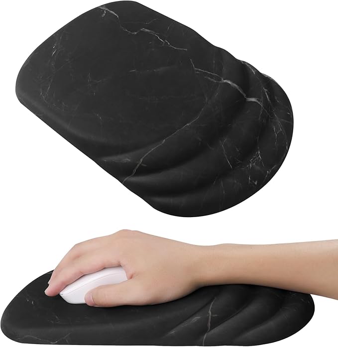 Mouse Pad Wrist Wrist Rest, Comfortable Memory Foam Wrist Rest, Non-Slip PU Base by KEPUTAIER