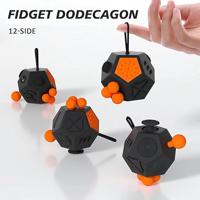Fidget Dodecagon –12-Side Fidget Toys Cube Relieves Stress and Anxiety Anti - Image 2