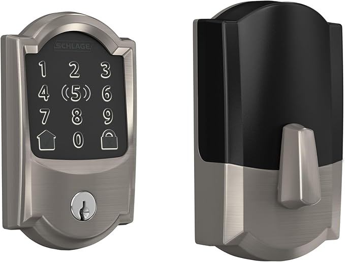 Schlage BE499WB CAM 619 Encode Plus WiFi Deadbolt Smart Lock, Keyless Entry by SchlageLockCompany