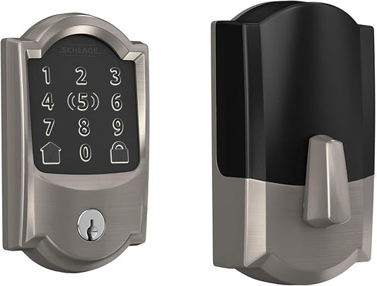 Schlage BE499WB CAM 619 Encode Plus WiFi Deadbolt Smart Lock, Keyless Entry by SchlageLockCompany