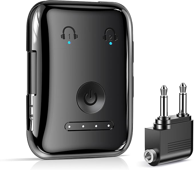 Premium Bluetooth 5.4 Transmitter, Airplane Wireless Adapter, Supports 2 by YFYYFMakeyourlifesmart