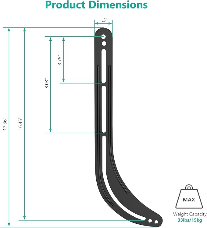 WALI Sound Bar Mount Bracket for Mounting Above or Under TV, Fits 32 to 70 inch - Image 4