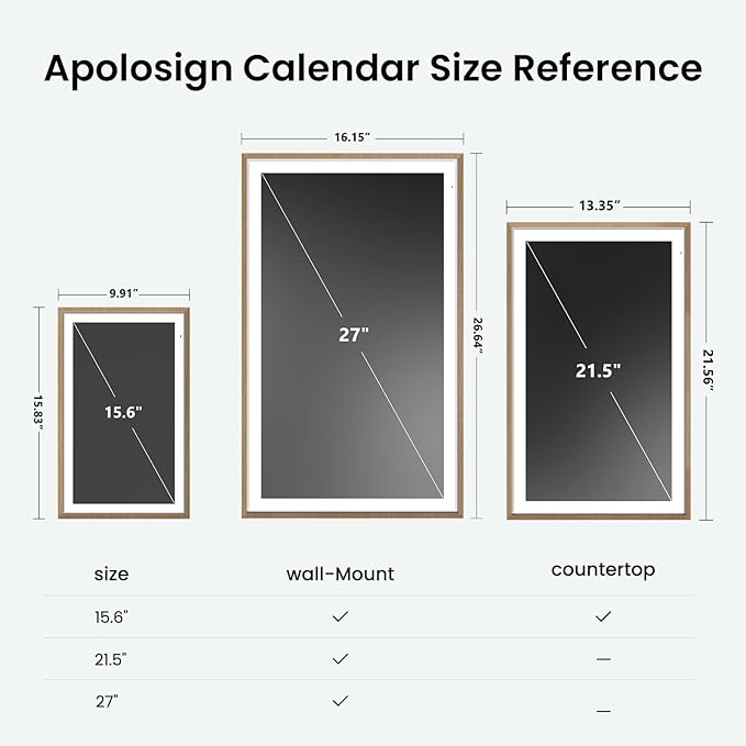 ApoloSign 15.6-inch Digital Calendar: Dual Mode Calendars - Image 8